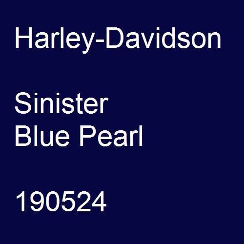 Harley-Davidson, Sinister Blue Pearl, 190524.